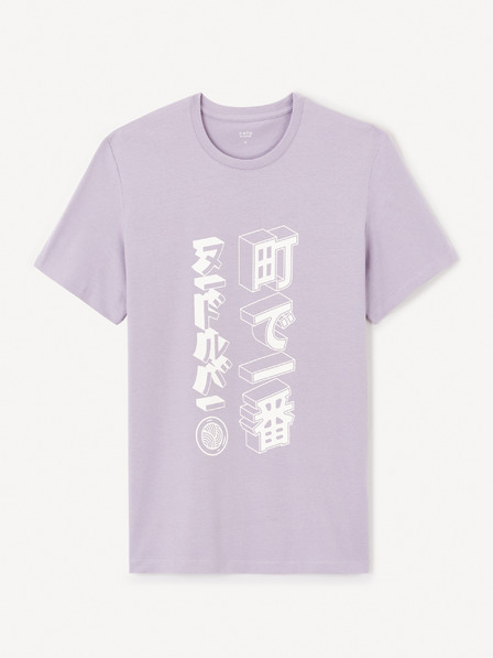 Celio Hellviolettes Herren-T-Shirt Celio Jepone