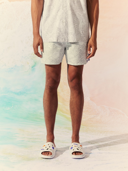Celio Weiße gemusterte Herren-Badebekleidung Celio One Piece