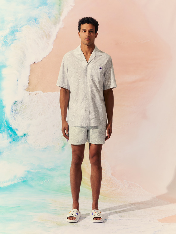 Celio Weiße gemusterte Herren-Badebekleidung Celio One Piece