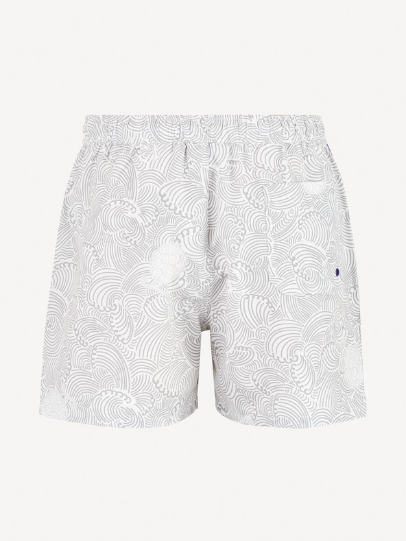 Celio Weiße gemusterte Herren-Badebekleidung Celio One Piece