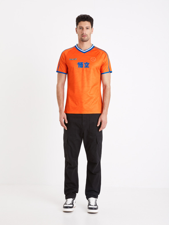 Celio Orangefarbenes Herren-T-Shirt von Celio Dragon Ball
