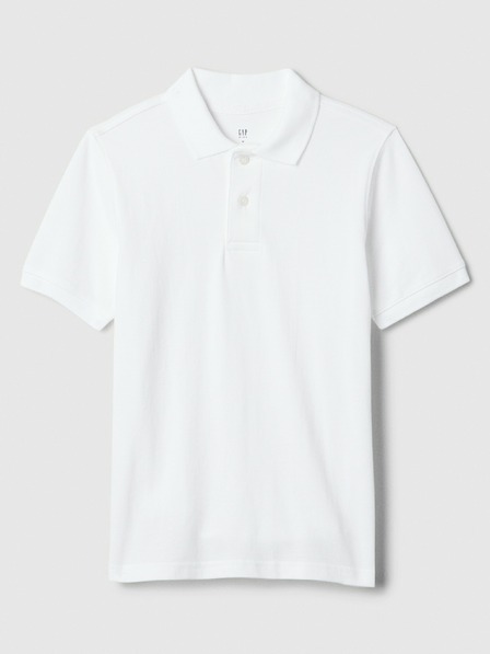 GAP Weißes Pique-Poloshirt für Jungen GAP