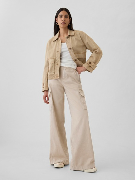 GAP Damen Baggy Khaki Cargohose mit Taschen GAP
