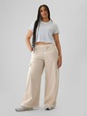 GAP Damen Baggy Khaki Cargohose mit Taschen GAP