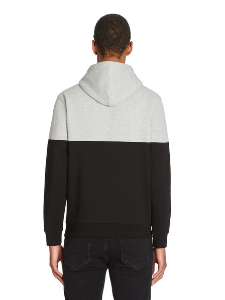 Celio Schwarz-grauer Herren-Kapuzenpullover Celio Jecobloco