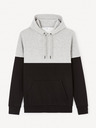 Celio Schwarz-grauer Herren-Kapuzenpullover Celio Jecobloco