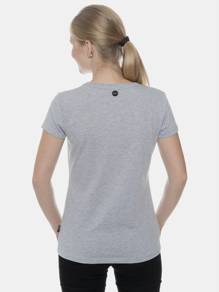 Sam 73 Graues Damen-T-Shirt mit SAM 73-Aufdruck