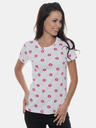 Sam 73 Weißes bedrucktes Damen-T-Shirt SAM 73