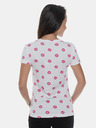 Sam 73 Weißes bedrucktes Damen-T-Shirt SAM 73