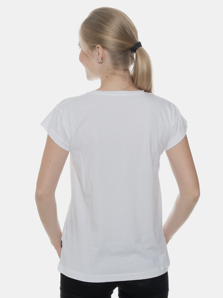 Sam 73 Weißes bedrucktes Damen-T-Shirt SAM 73