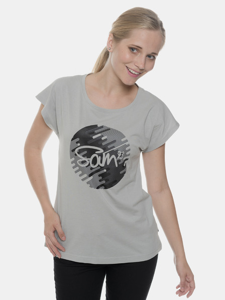 Sam 73 Graues Damen-T-Shirt mit SAM 73-Aufdruck