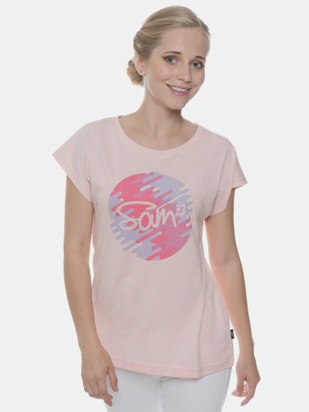 Sam 73 Rosa bedrucktes Damen-T-Shirt SAM 73