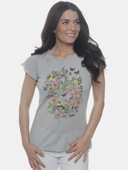 Sam 73 Graues Damen-T-Shirt SAM 73