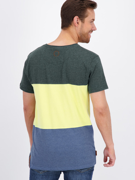 Alife and Kickin Blaues und gelbes Herren-T-Shirt Alife and Kickin