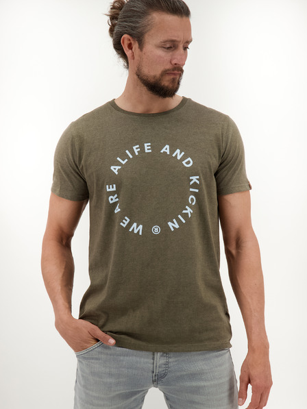 Alife and Kickin Khakifarbenes Herren-T-Shirt von Alife and Kickin
