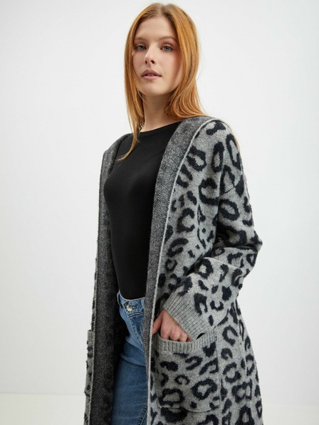 Orsay Grauer Damen Muster Hoodie-Cardigan von ORSAY