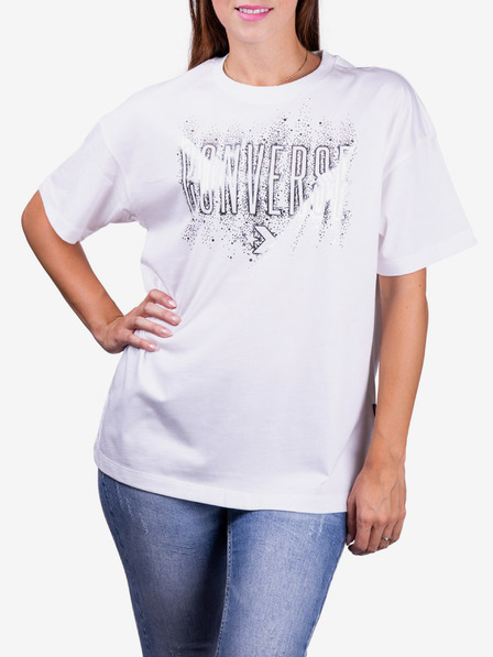 Converse Weißes T-Shirt Converse Weiß/Silber