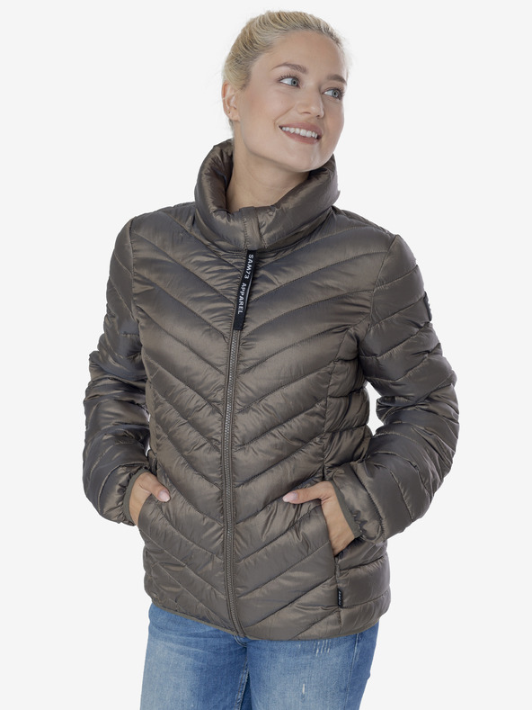 Sam 73 Hellbraune Damen-Stepp-Winterjacke SAM 73