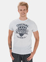 Sam 73 Weißes bedrucktes Herren-T-Shirt SAM 73 Liam