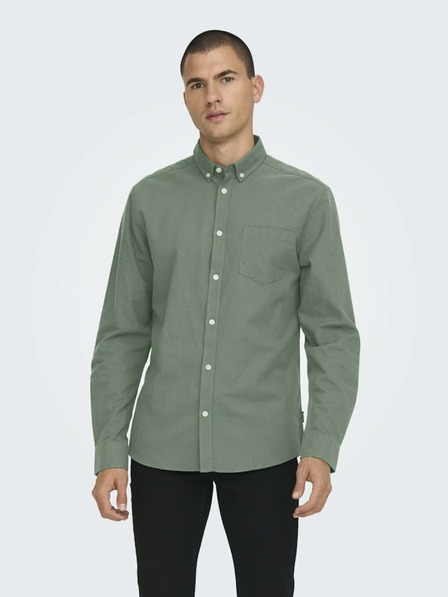 ONLY & SONS Grünes Herrenhemd ONLY & SONS Alvaro