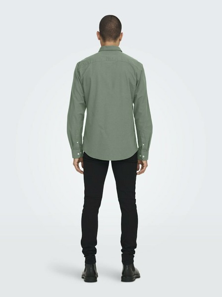 ONLY & SONS Grünes Herrenhemd ONLY & SONS Alvaro