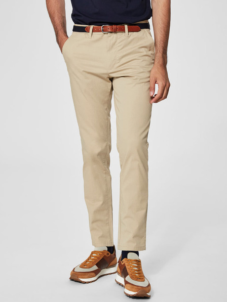 SELECTED Beigefarbene Slim Fit Chino-Hose Selected Homme Yard