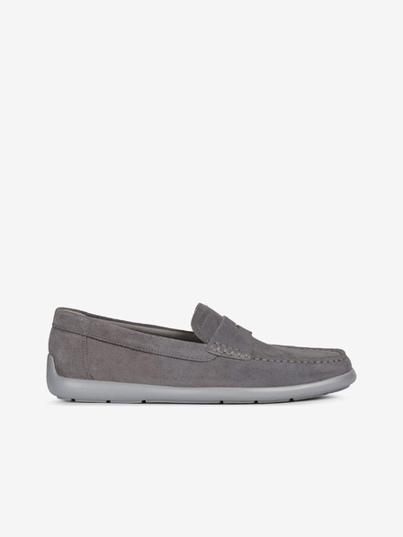 Geox Grau Herren Leder Loafers Geox Devan