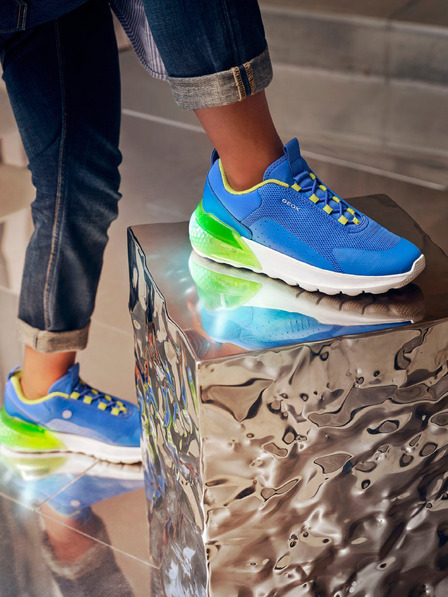 Geox Blaue Turnschuhe Geox Activart Illuminus für Jungen