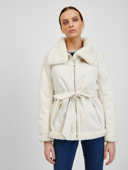 Orsay Cremefarbene Damen Wildlederjacke ORSAY