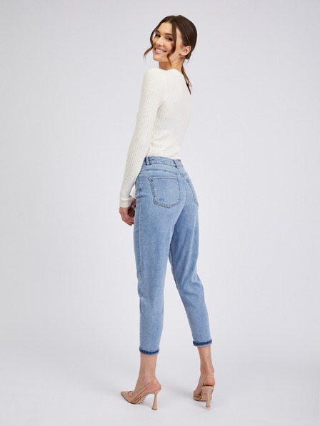 Orsay Hellblaue Damen Mom Fit Cropped Jeans von ORSAY