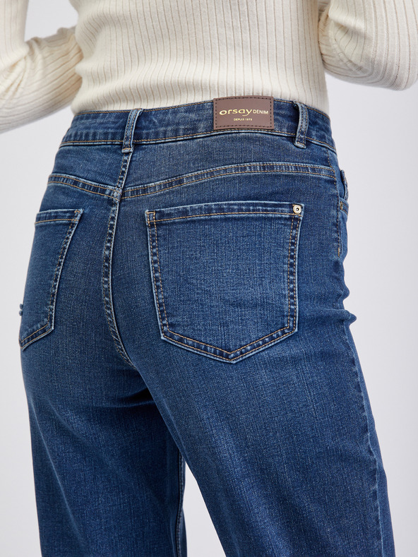 Orsay Dunkelblaue Cropped Mom Fit Damenjeans ORSAY