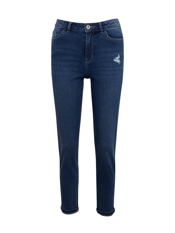 Orsay Dunkelblaue Cropped Mom Fit Damenjeans ORSAY