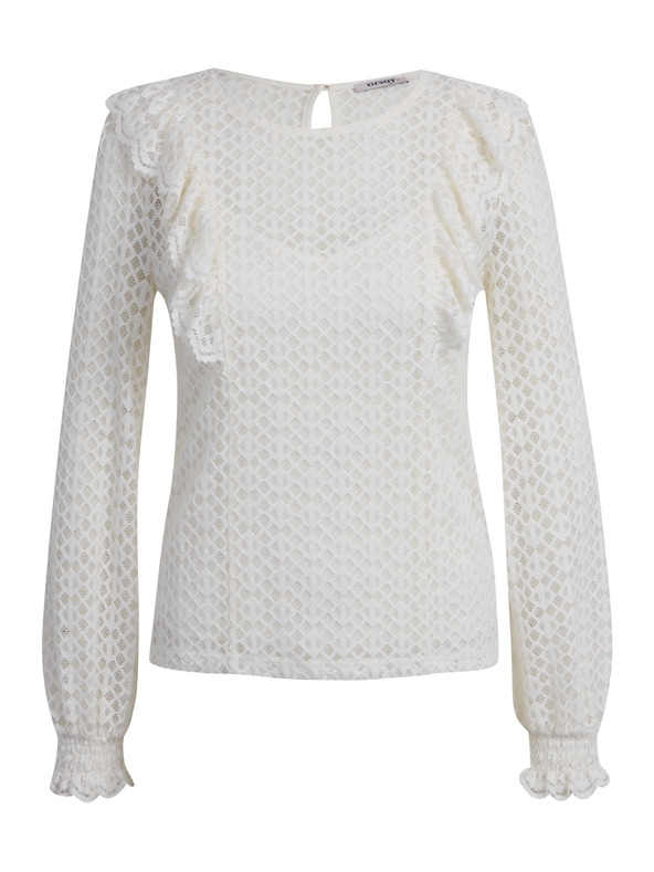 Orsay Weiße gemusterte Damenbluse ORSAY