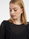 Orsay Schwarze gemusterte Damenbluse ORSAY