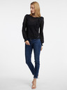 Orsay Schwarze gemusterte Damenbluse ORSAY