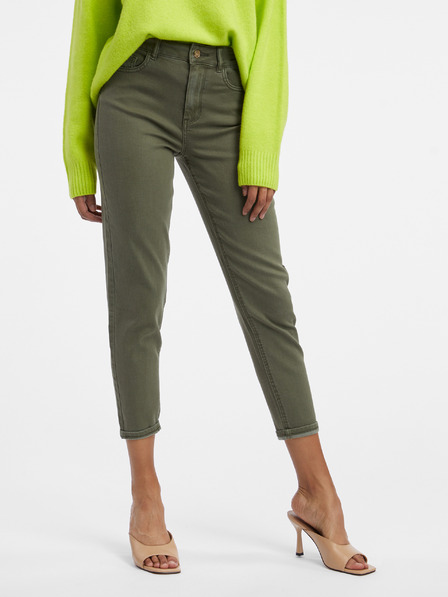 Orsay Grüne Cropped Mom Fit Damenjeans ORSAY