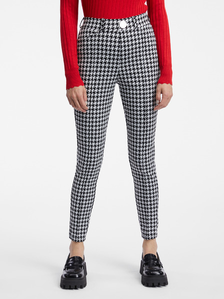 Orsay Weiß und schwarz gemusterte ORSAY-Hose für Damen