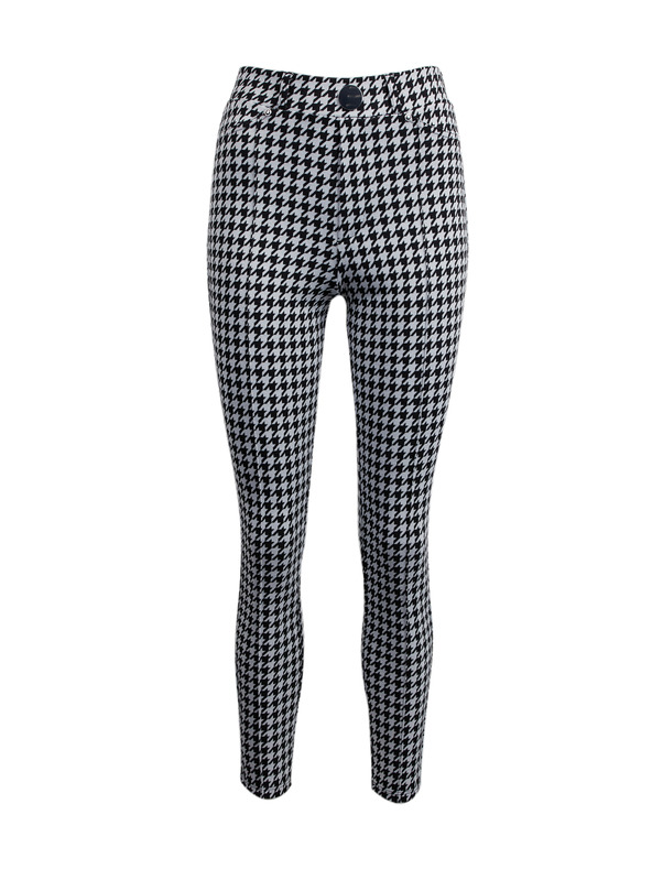 Orsay Weiß-schwarz gemusterte Damenhose ORSAY