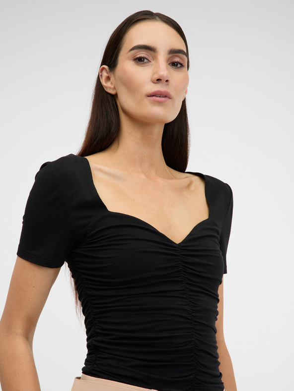 Orsay Schwarzes Damen-Kurzarmshirt ORSAY