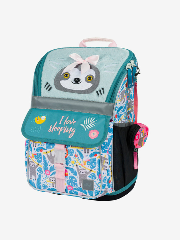 BAAGL  Blauer Schulranzen zippy Faultier Baagl