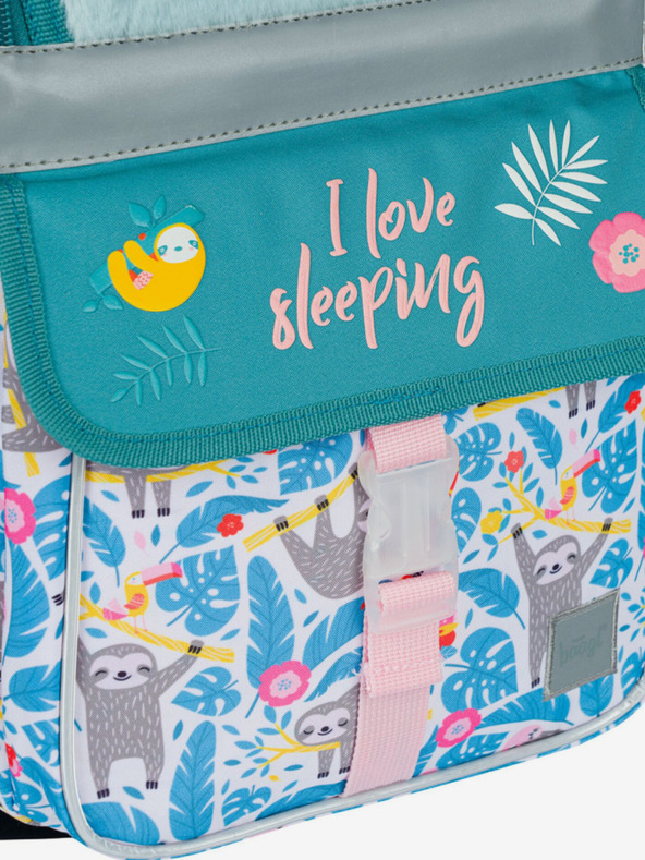 BAAGL  Blauer Schulranzen zippy Faultier Baagl