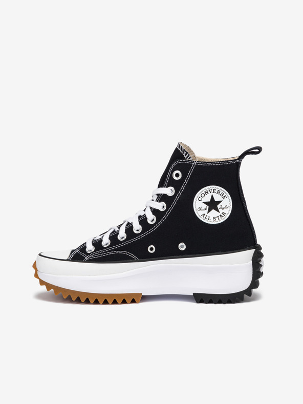 Converse Schwarze Damen-Plateau-Knöchelturnschuhe Converse Run Star Hike
