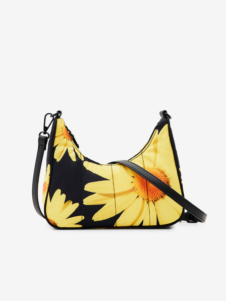Desigual Gelb-schwarze Damen Blumentasche Desigual Lacroix Margaritas Medley