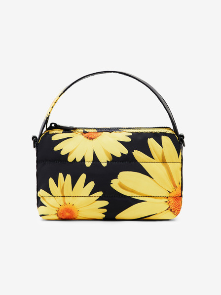 Desigual Gelbe und schwarze Desigual Lacroix Margaritas Handtasche für Damen mit Blumen