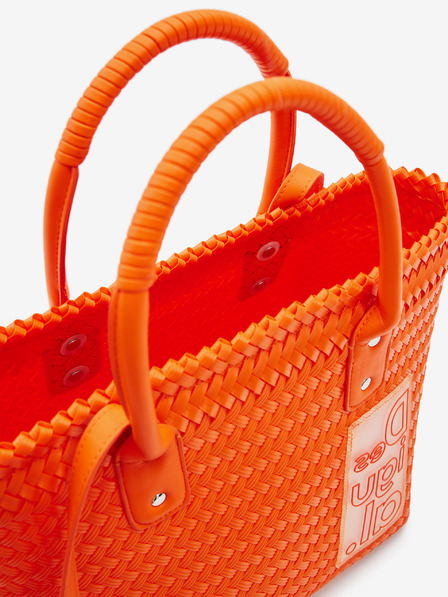 Desigual Orange Desigual Damen Korb geflochten Zaire Handtasche