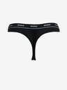HUGO Dreier-Set Damen-Strings in Schwarz HUGO