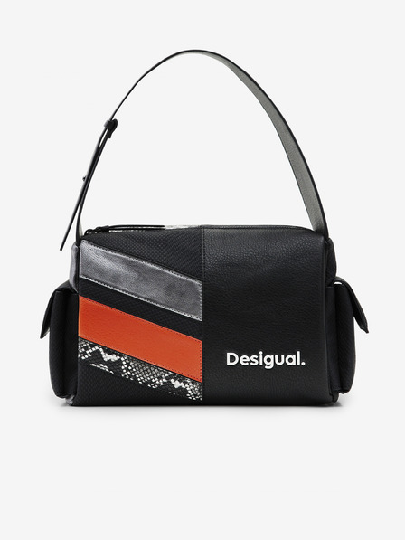 Desigual Orange-schwarze Desigual Damenhandtasche Polka Habana