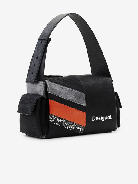 Desigual Orange-schwarze Desigual Damenhandtasche Polka Habana