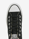 Converse Schwarze Converse Chuck Taylor All Star Plateau-Sneakers aus Segeltuch