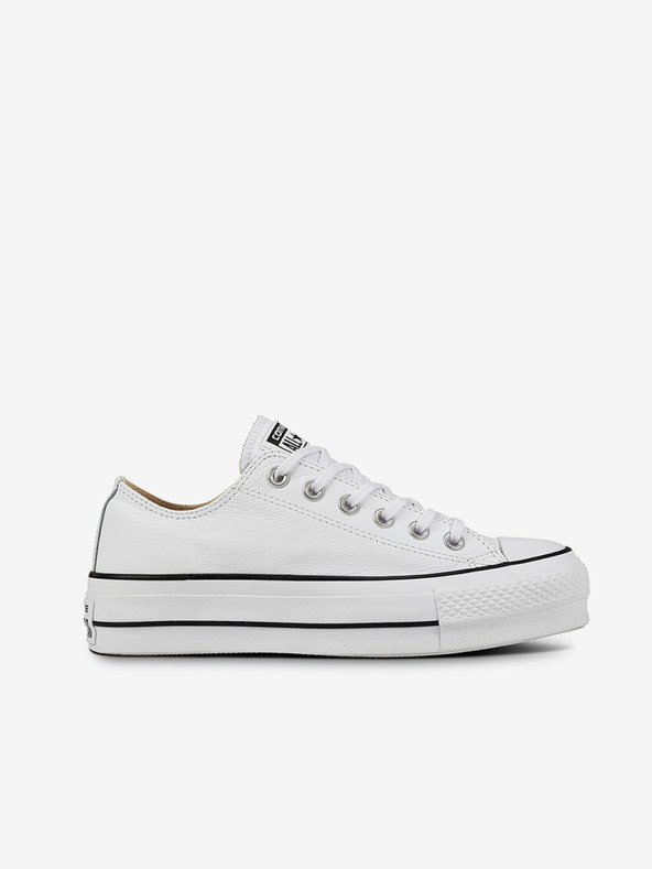 Converse Weiße Damen Leder Plateau-Sneakers Converse